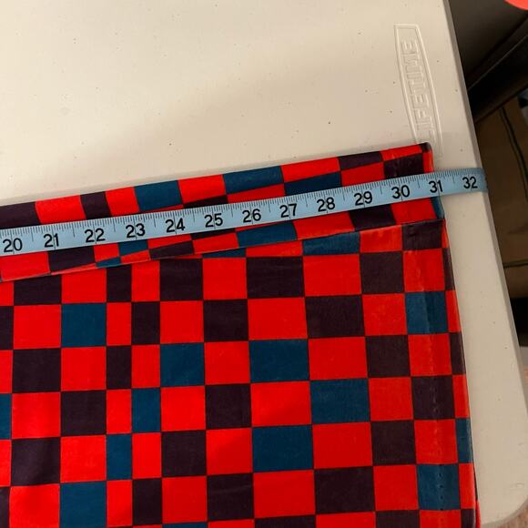 Hutch Velvet Check Bright Colored Wide Leg Strapless Jumpsuit Size 16W - Picture 11 of 16